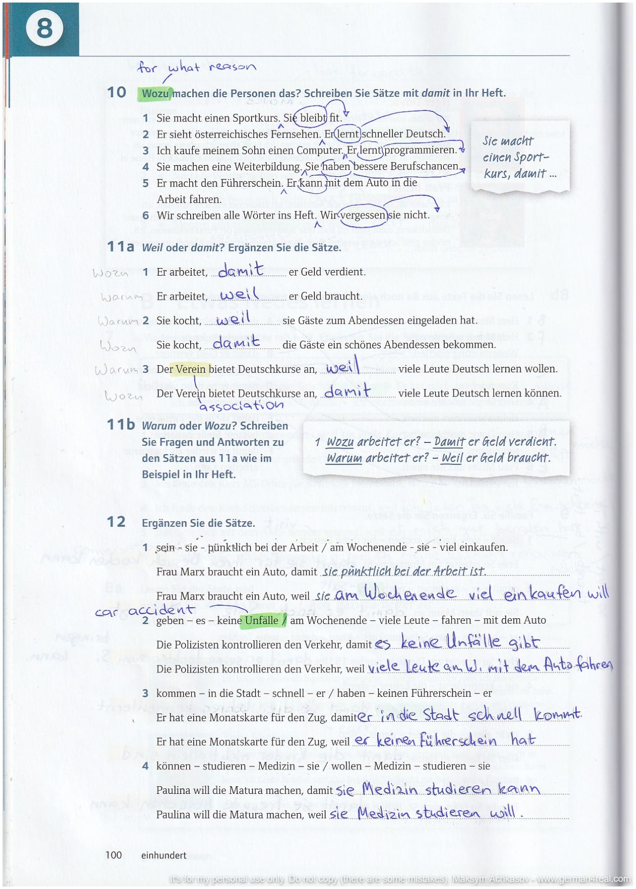 Pluspunkt A2 (Kursbuch) -  page 100