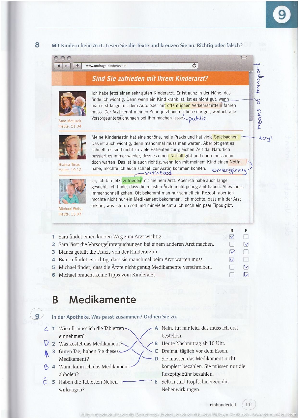 Pluspunkt A2 (Kursbuch) -  page 111
