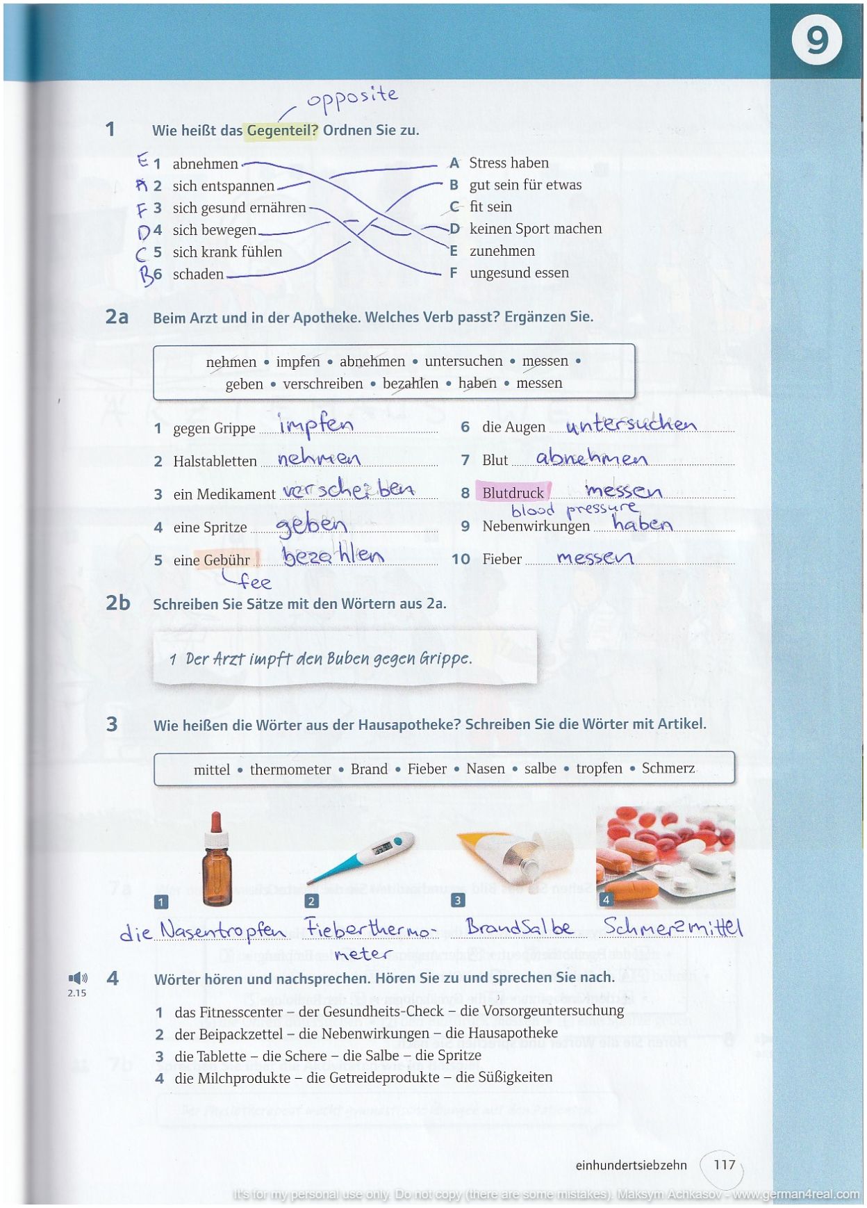 Pluspunkt A2 (Kursbuch) -  page 117
