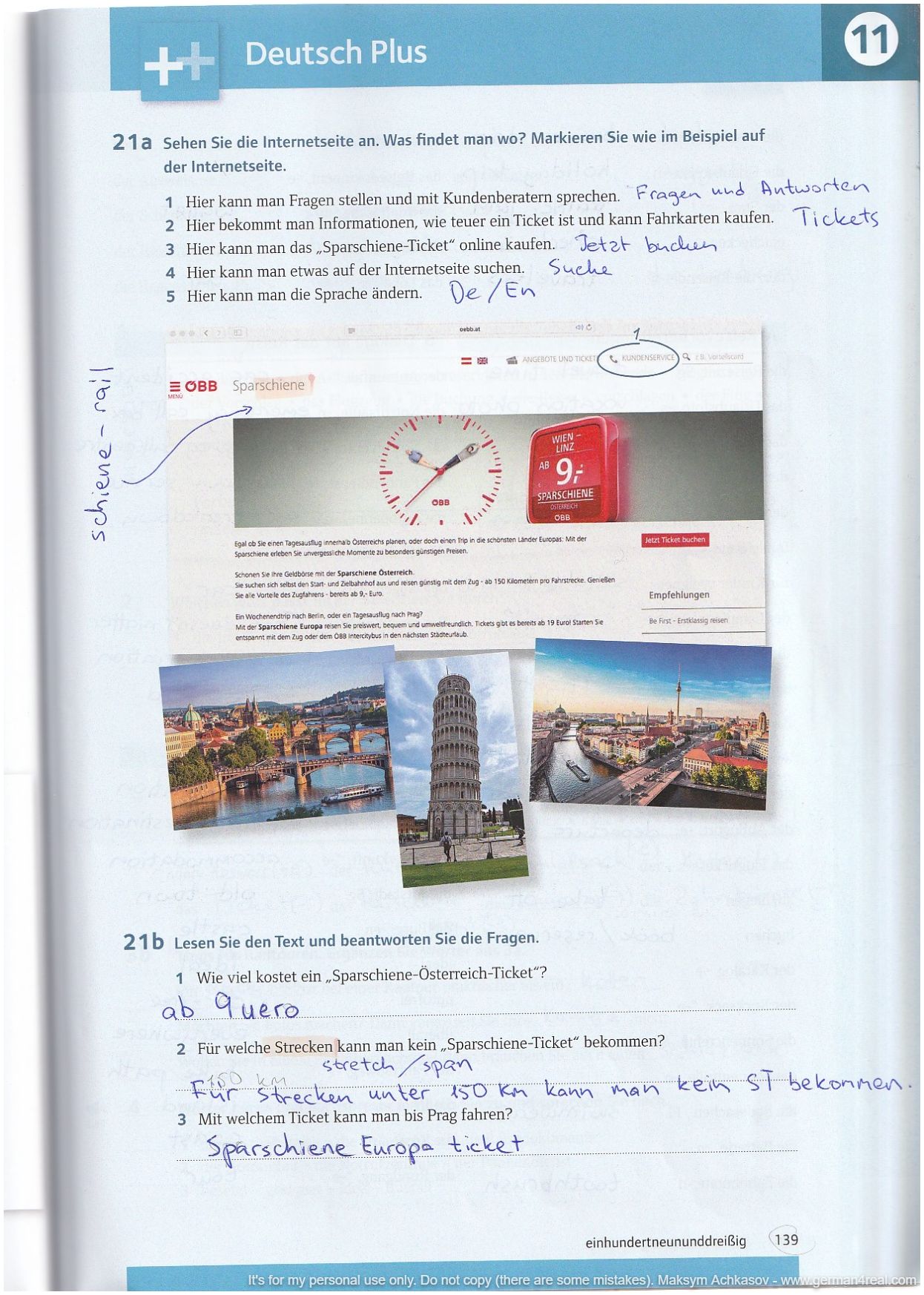 Pluspunkt A2 (Kursbuch) -  page 139