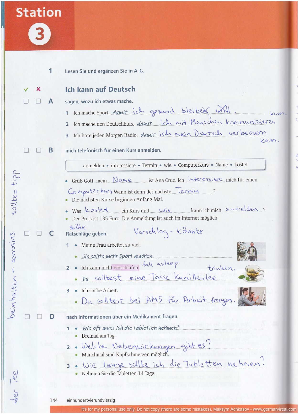 Pluspunkt A2 (Kursbuch) -  page 144