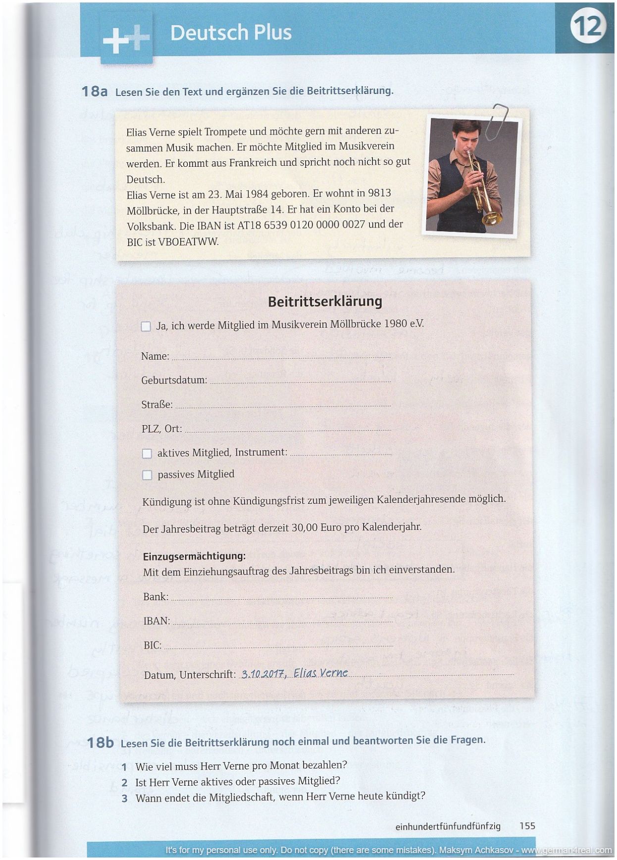 Pluspunkt A2 (Kursbuch) -  page 155