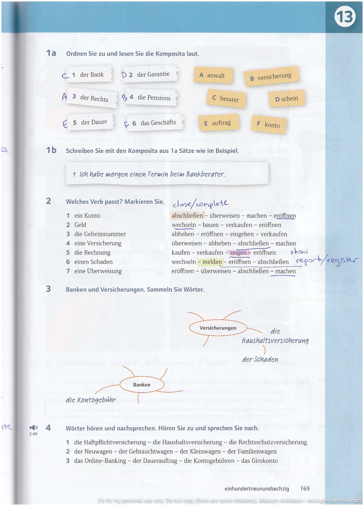 Pluspunkt A2 (Kursbuch) -  page 169