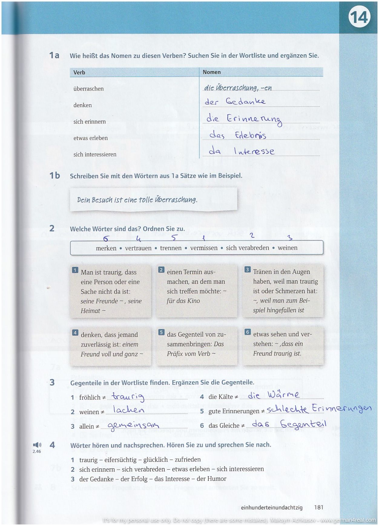 Pluspunkt A2 (Kursbuch) -  page 181