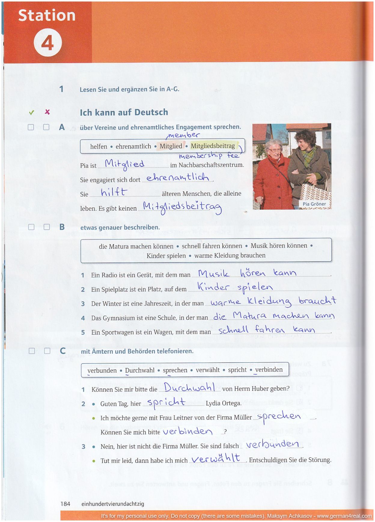 Pluspunkt A2 (Kursbuch) -  page 184