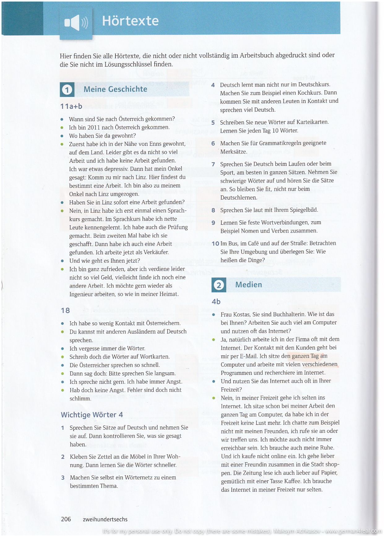Pluspunkt A2 (Kursbuch) -  page 206