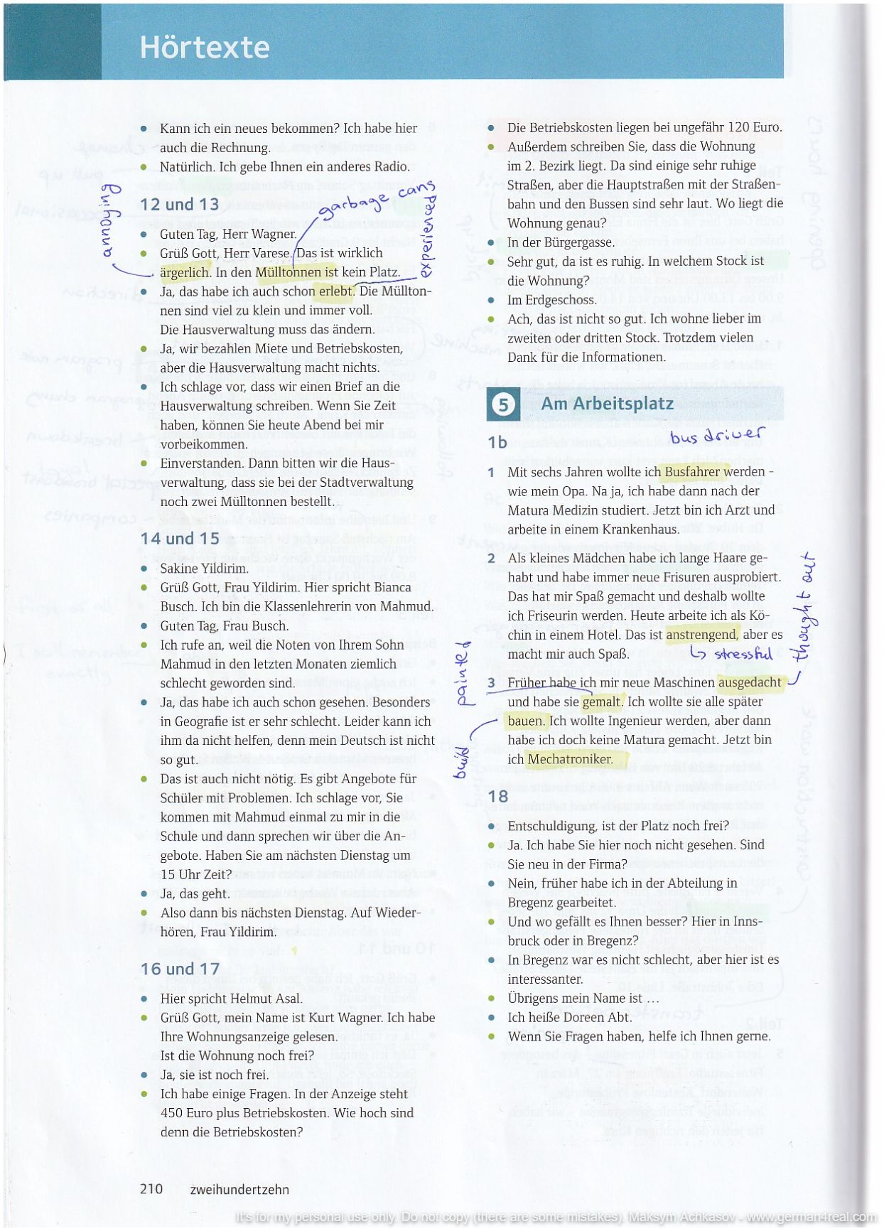 Pluspunkt A2 (Kursbuch) -  page 210