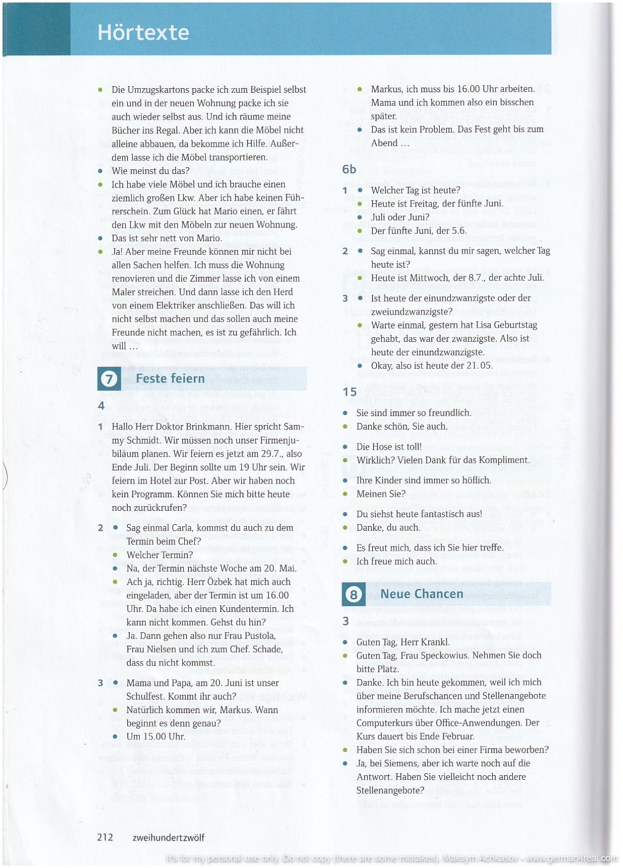 Pluspunkt A2 (Kursbuch) -  page 212