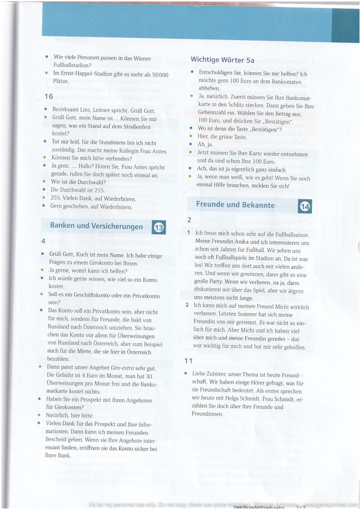 Pluspunkt A2 (Kursbuch) -  page 217