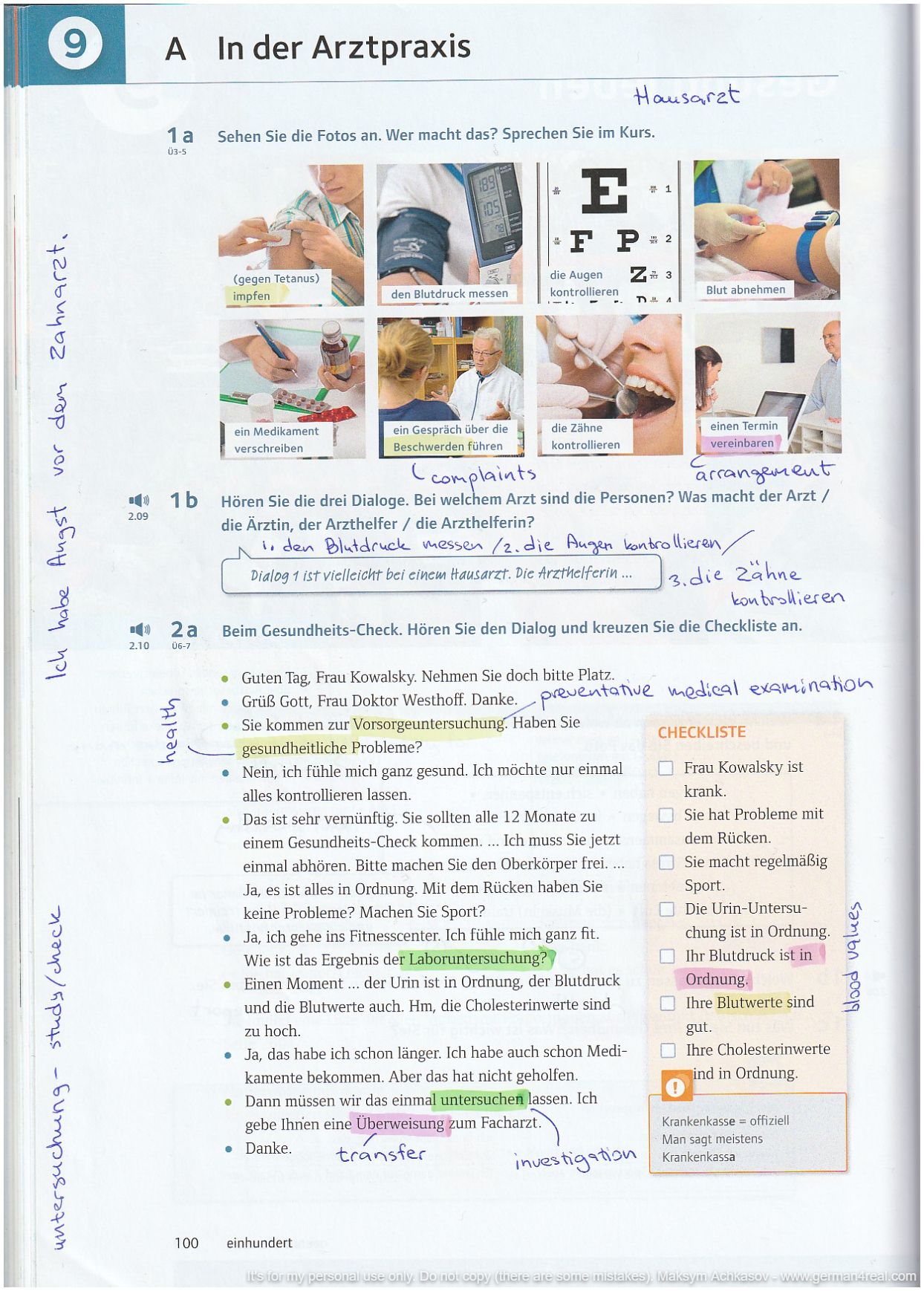Pluspunkt A2 (Kursbuch) -  page 100