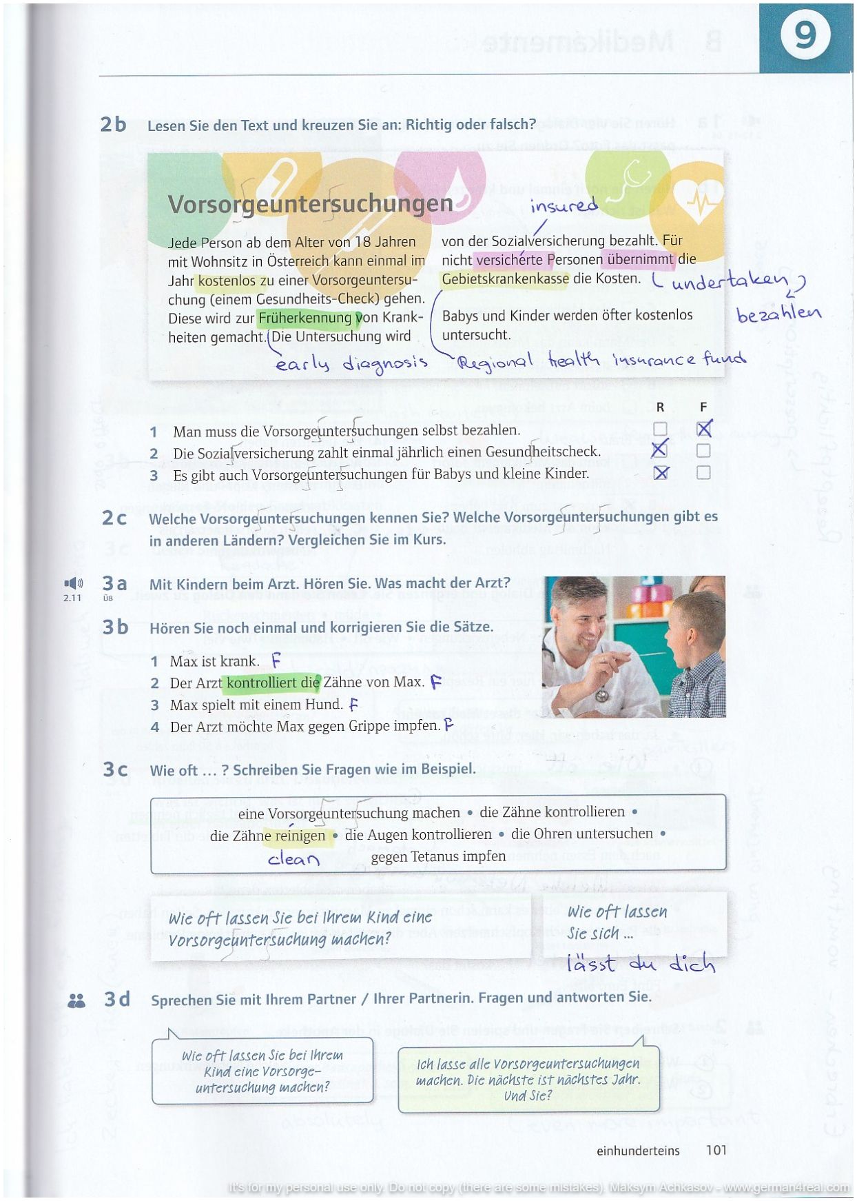 Pluspunkt A2 (Kursbuch) -  page 101