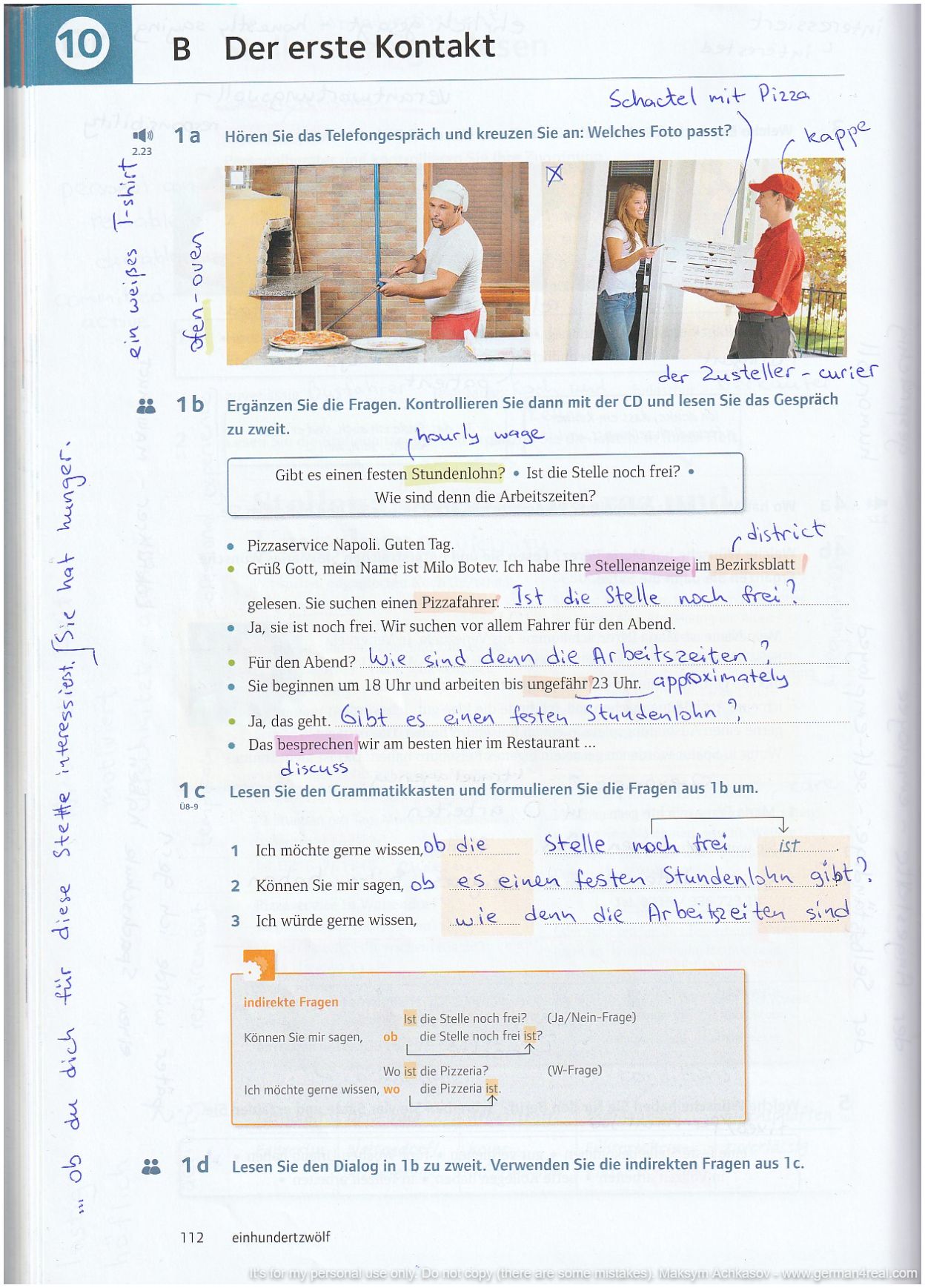 Pluspunkt A2 (Kursbuch) -  page 112