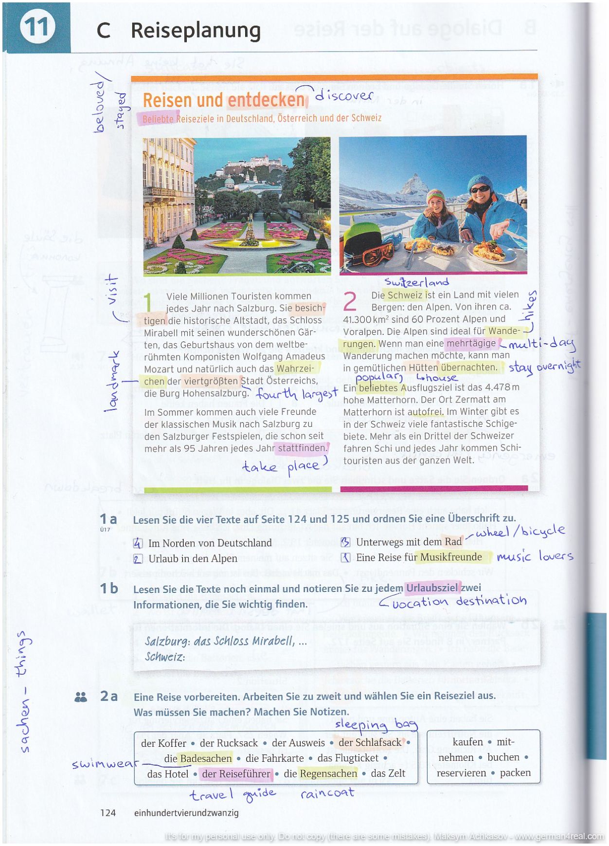 Pluspunkt A2 (Kursbuch) -  page 124