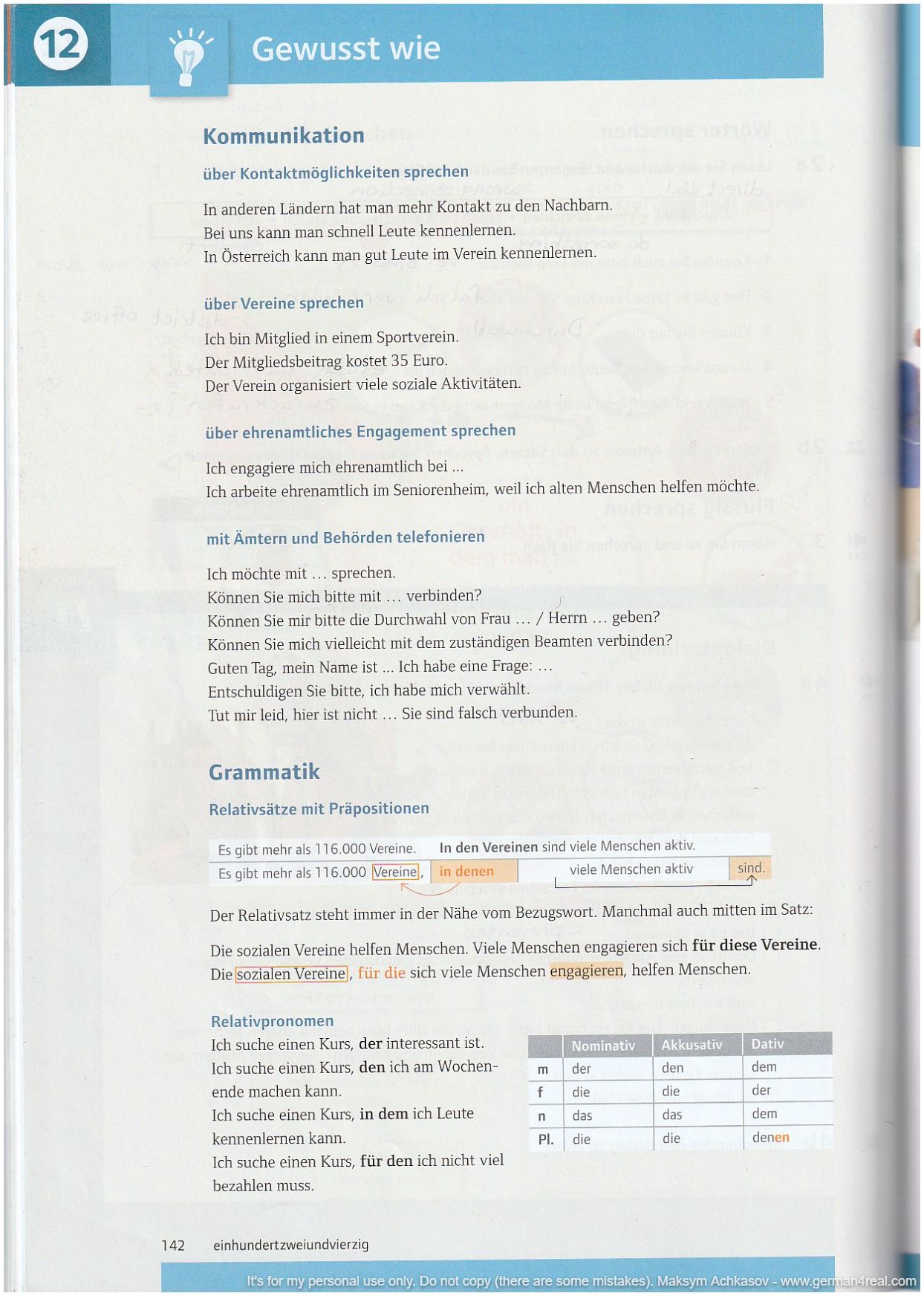Pluspunkt A2 (Kursbuch) -  page 142