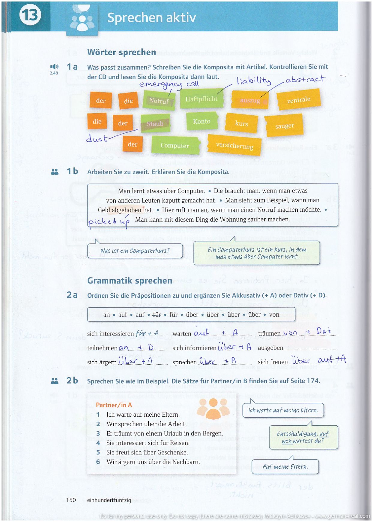 Pluspunkt A2 (Kursbuch) -  page 150