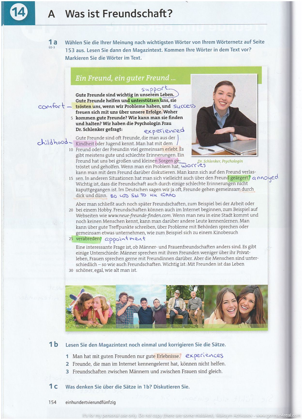 Pluspunkt A2 (Kursbuch) -  page 154
