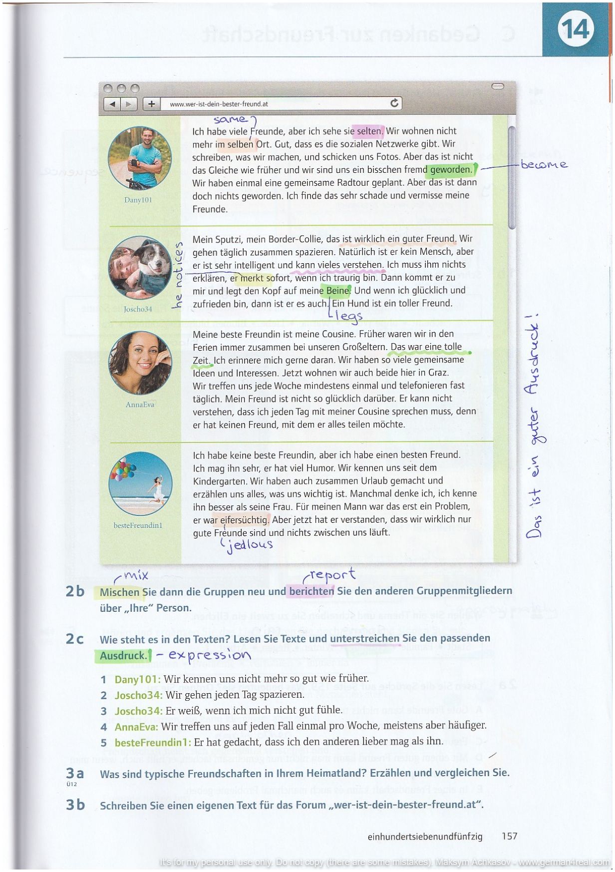 Pluspunkt A2 (Kursbuch) -  page 157