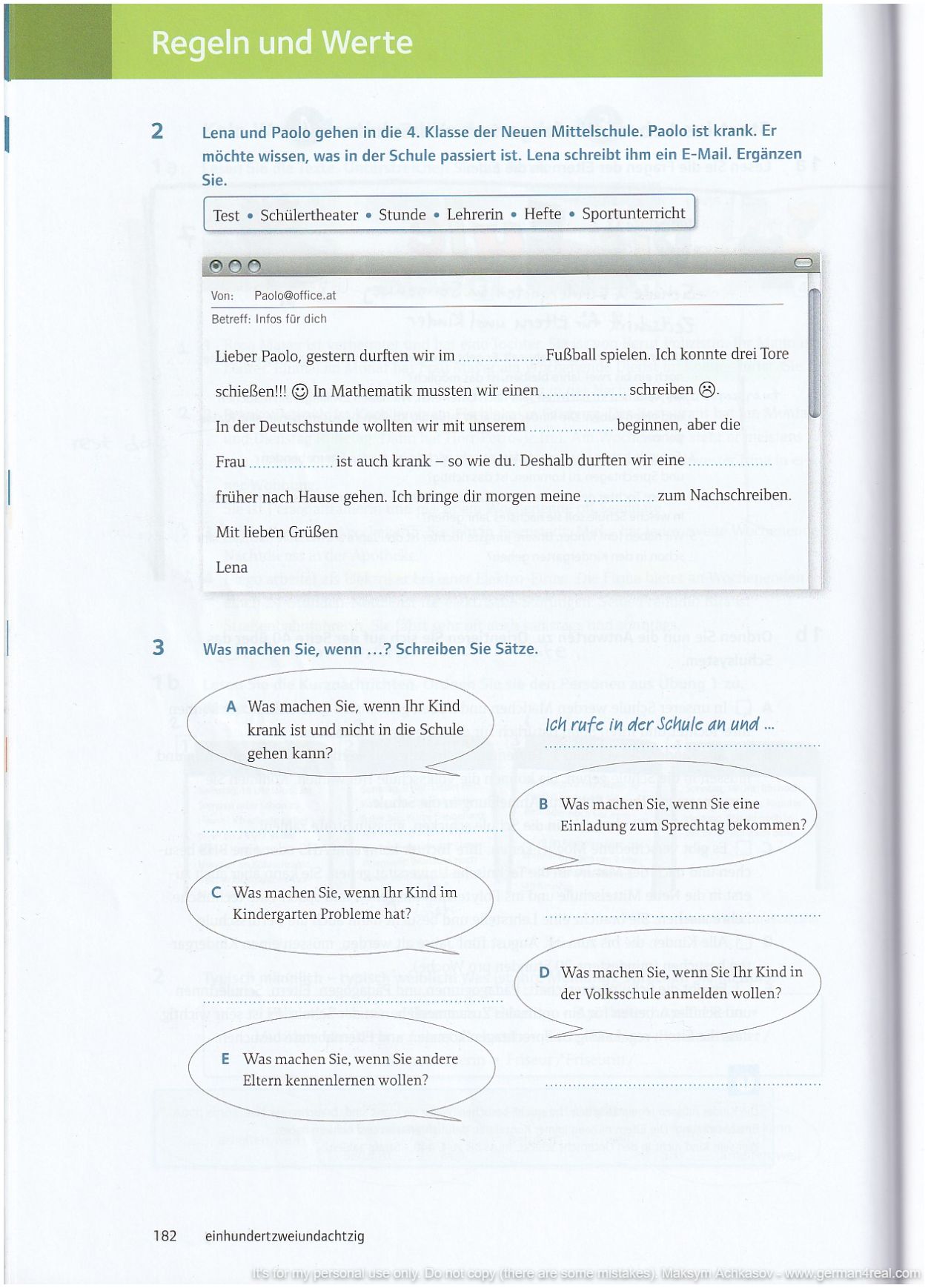 Pluspunkt A2 (Kursbuch) -  page 182