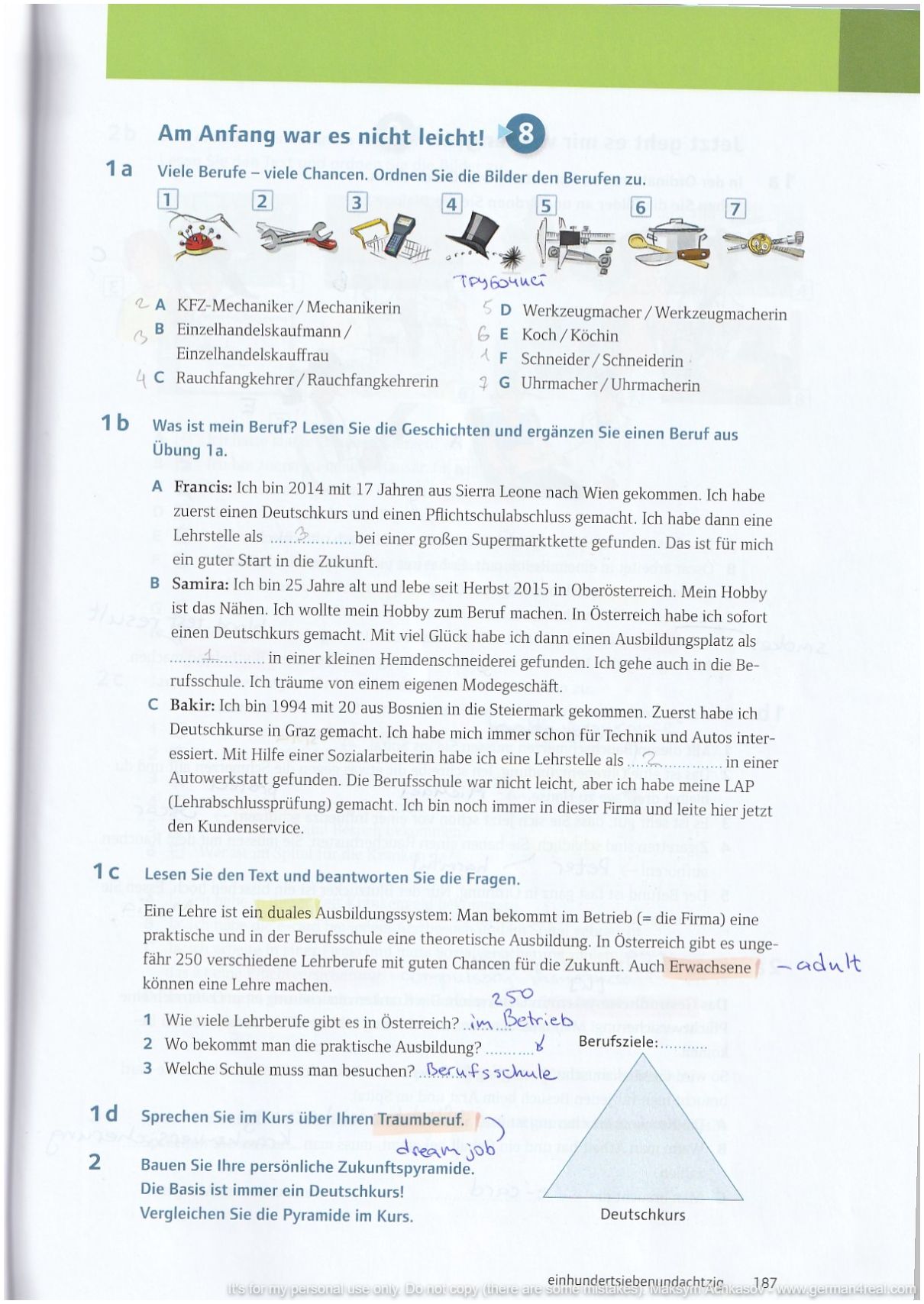 Pluspunkt A2 (Kursbuch) -  page 187