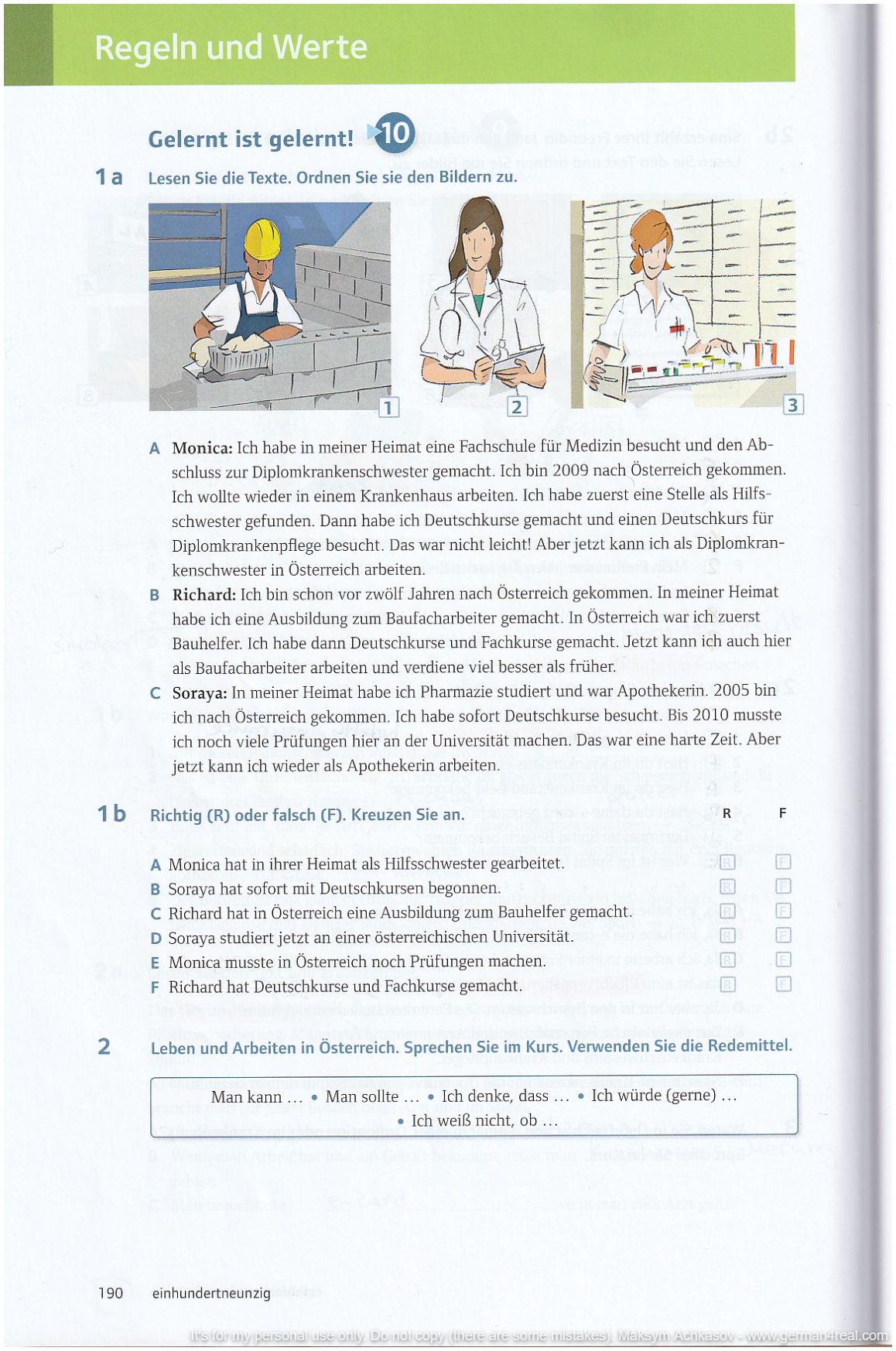 Pluspunkt A2 (Kursbuch) -  page 190