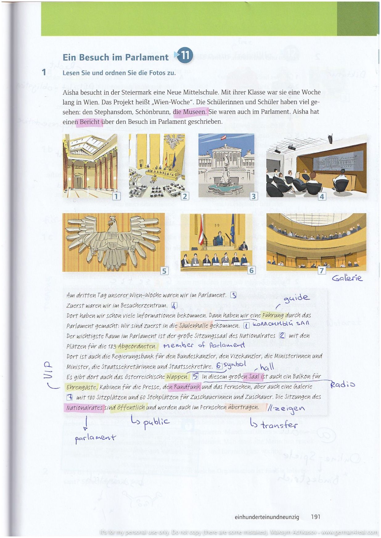 Pluspunkt A2 (Kursbuch) -  page 191