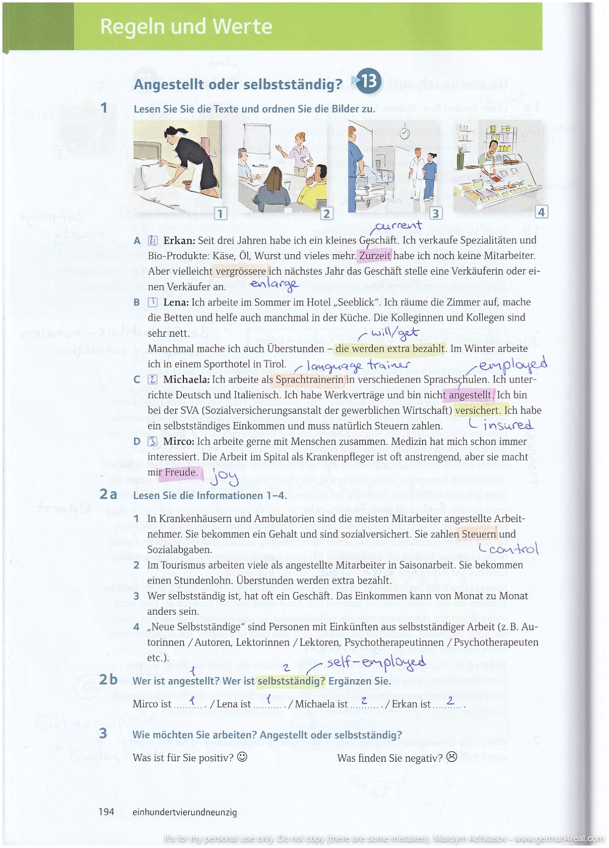Pluspunkt A2 (Kursbuch) -  page 194