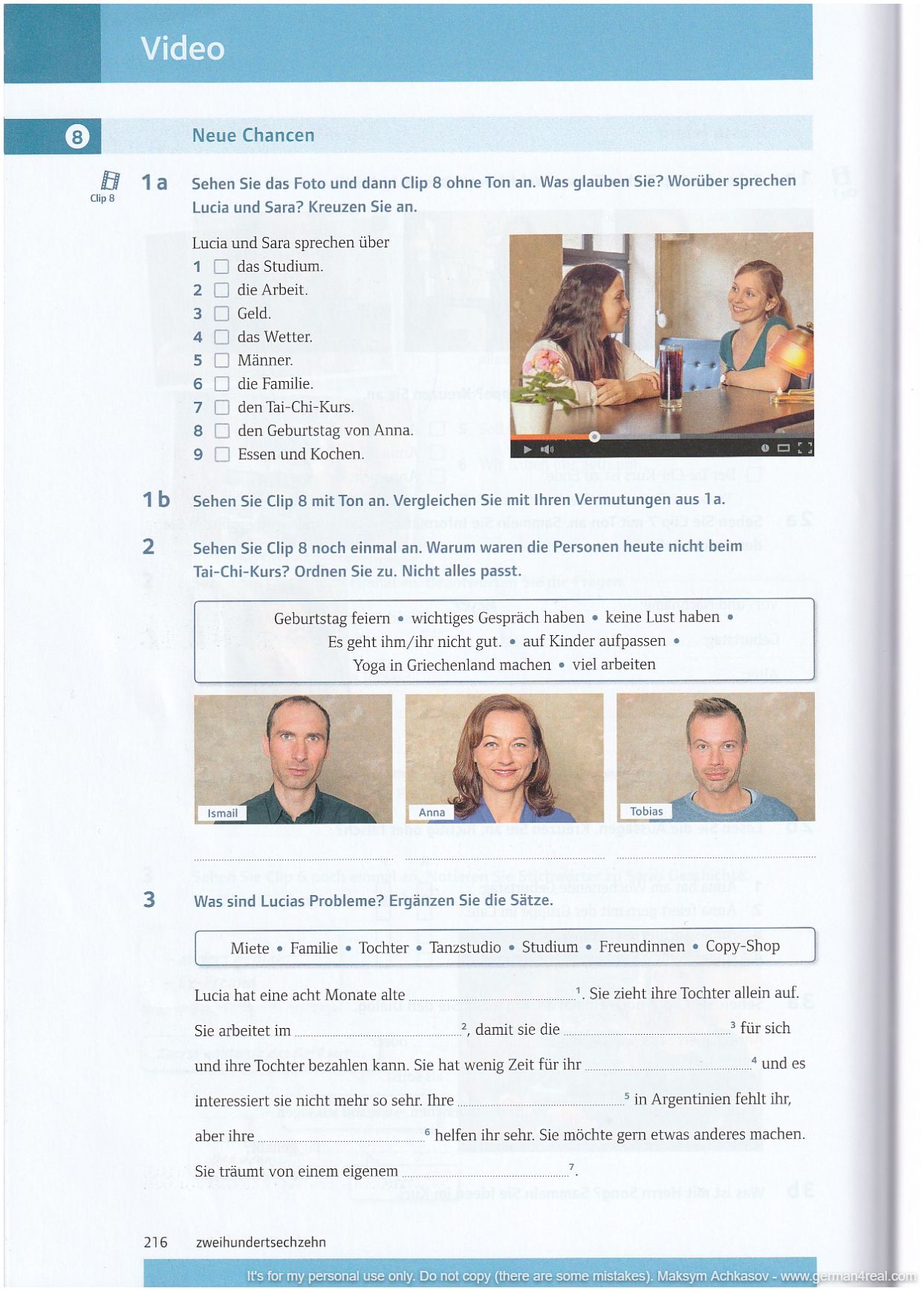 Pluspunkt A2 (Kursbuch) -  page 216