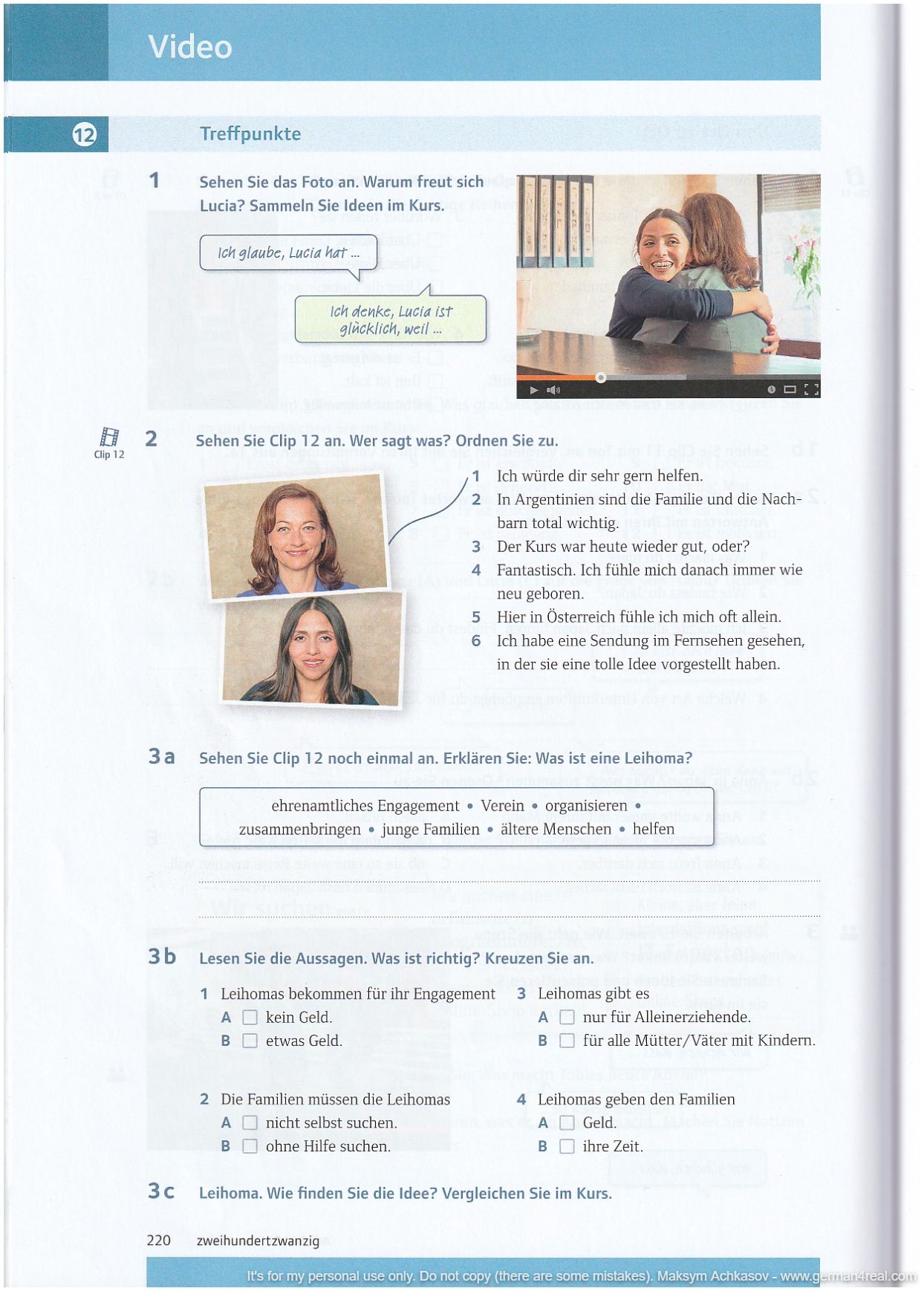 Pluspunkt A2 (Kursbuch) -  page 220