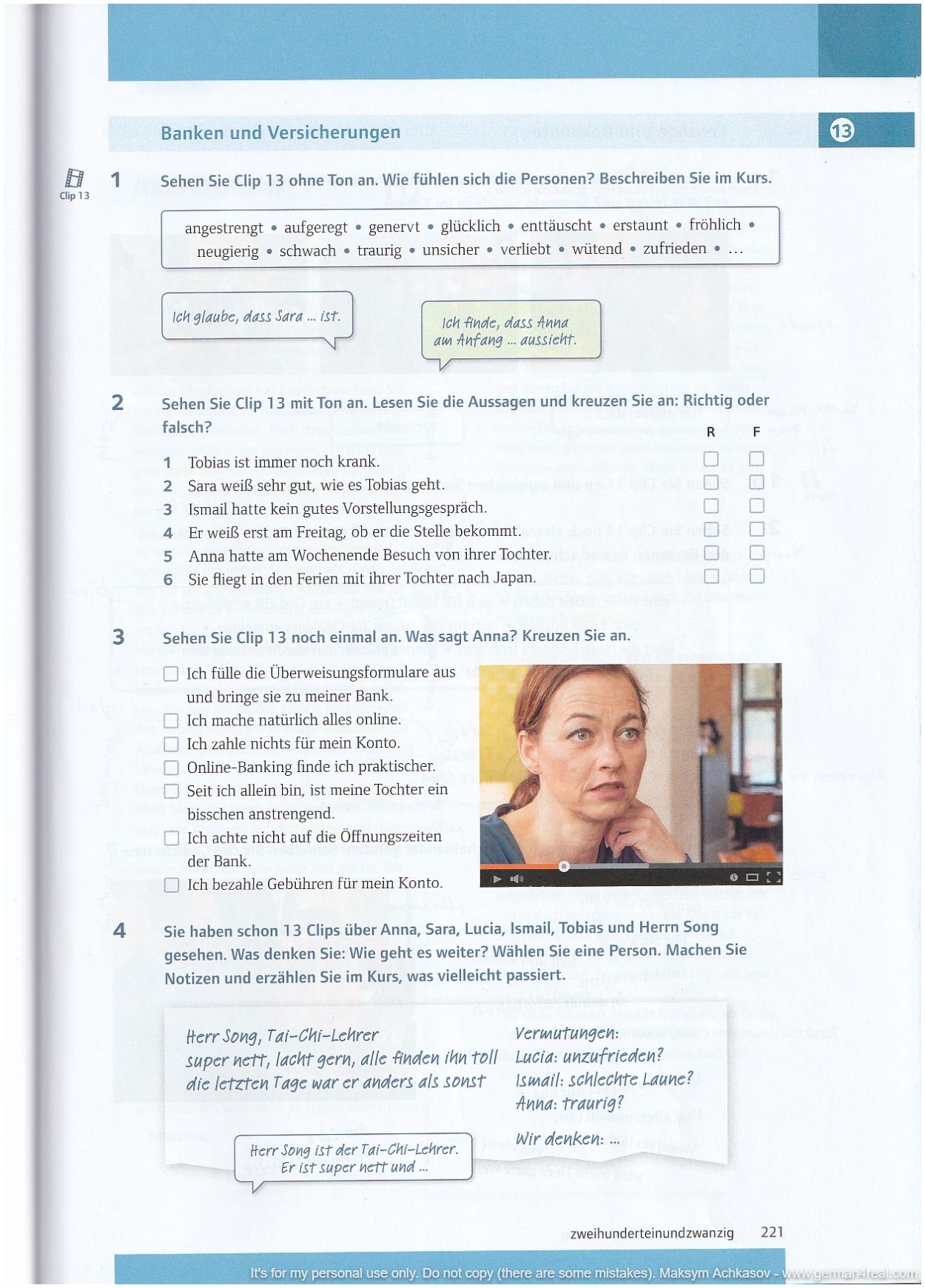 Pluspunkt A2 (Kursbuch) -  page 221