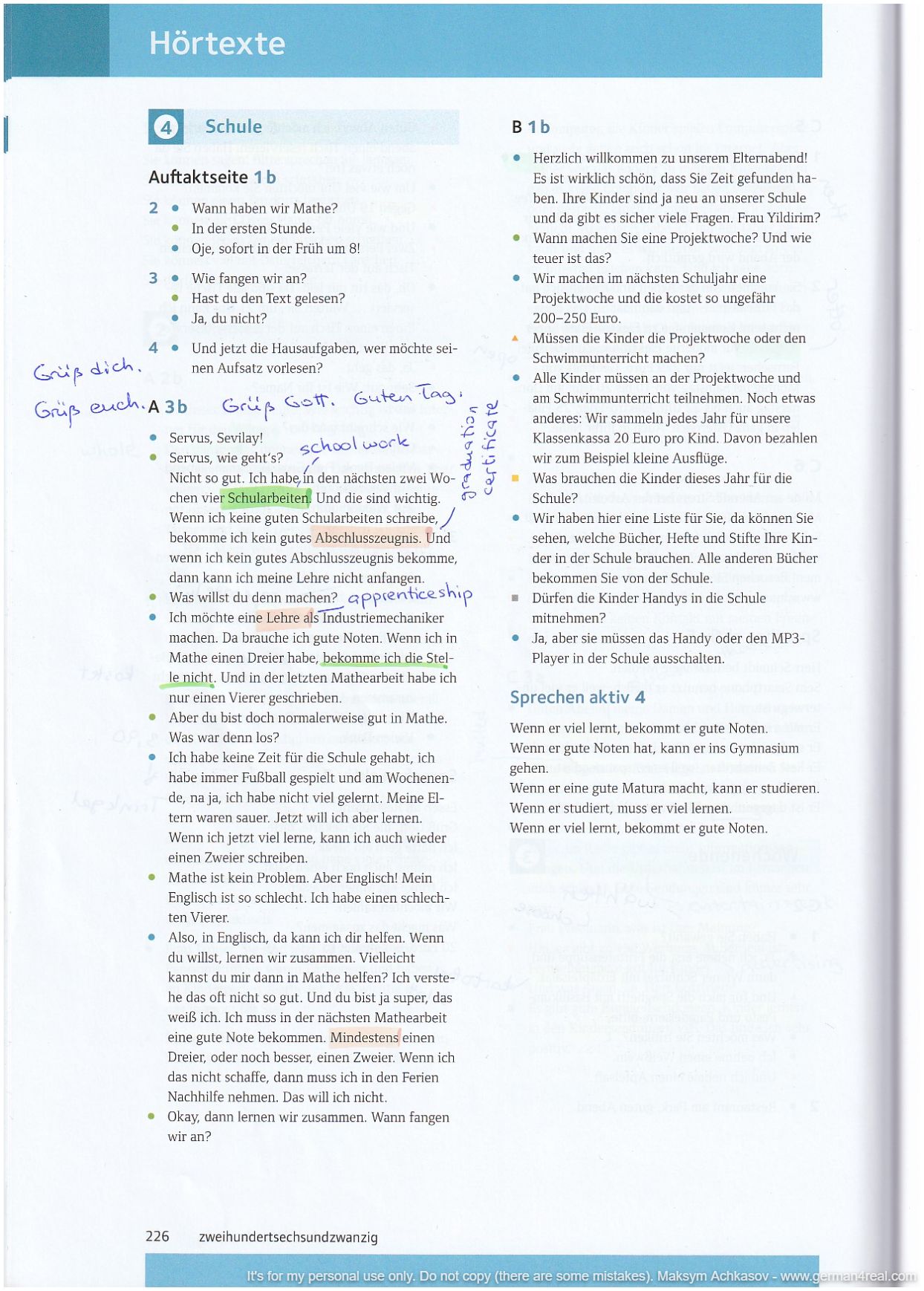 Pluspunkt A2 (Kursbuch) -  page 226