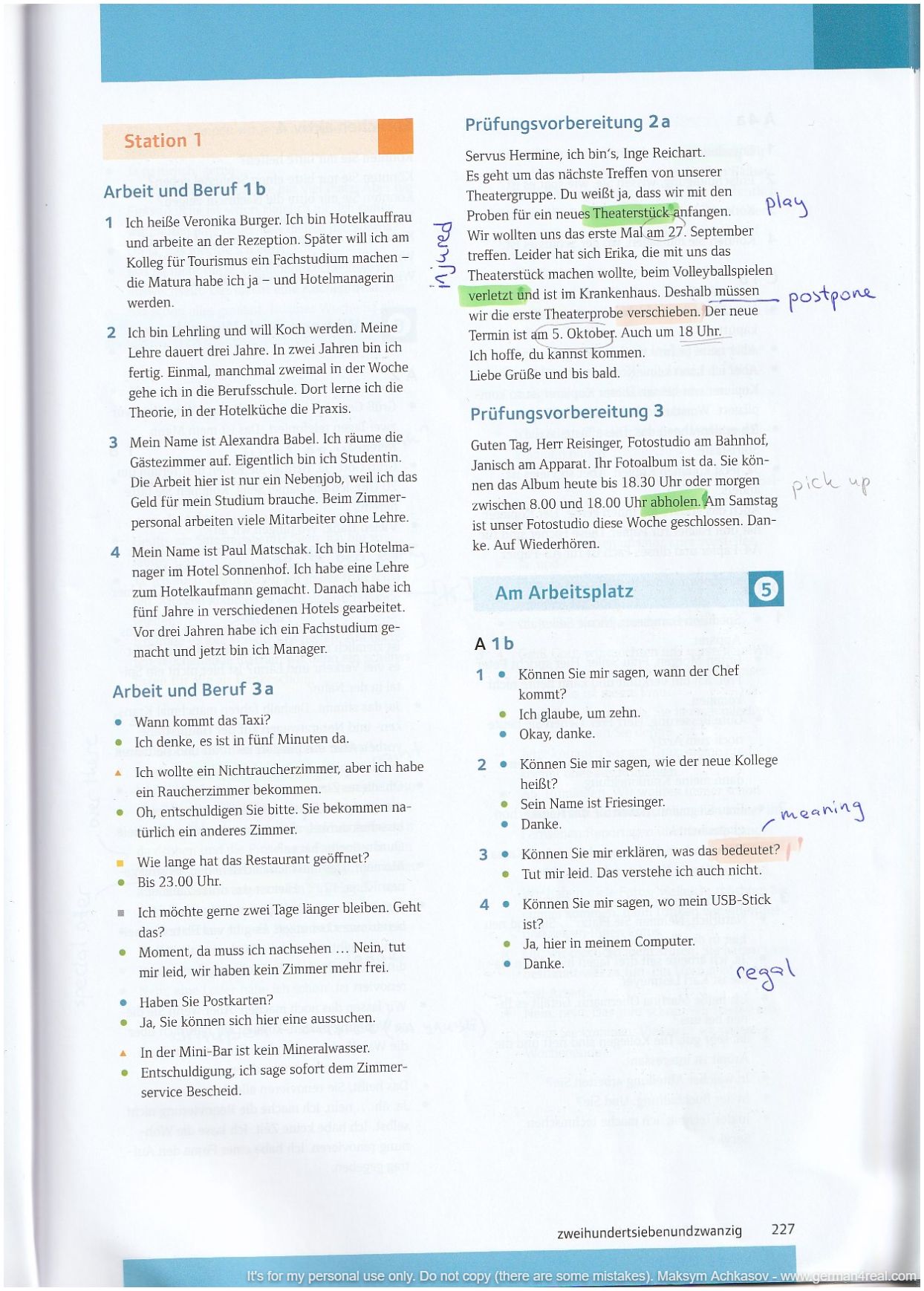 Pluspunkt A2 (Kursbuch) -  page 227