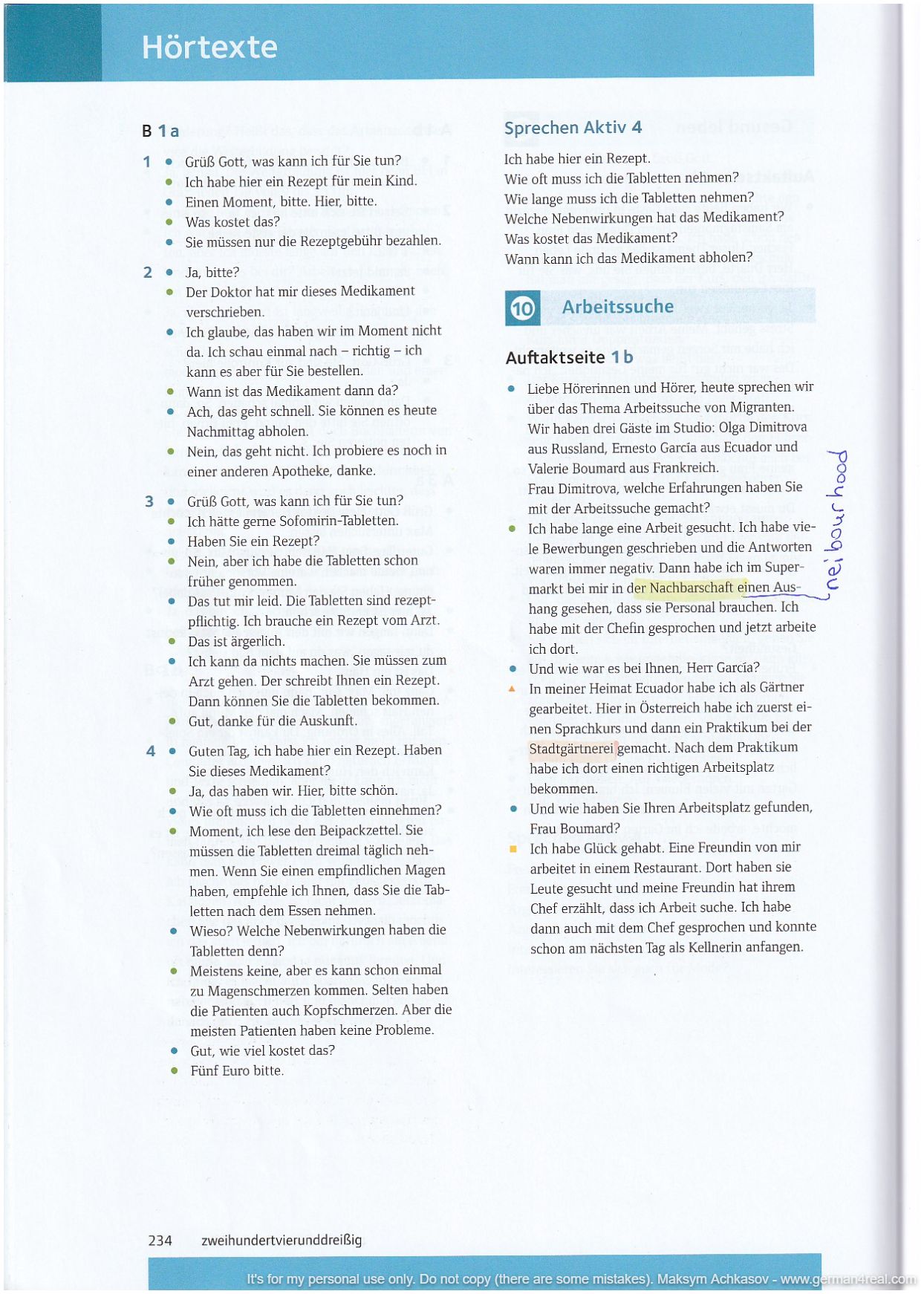 Pluspunkt A2 (Kursbuch) -  page 234