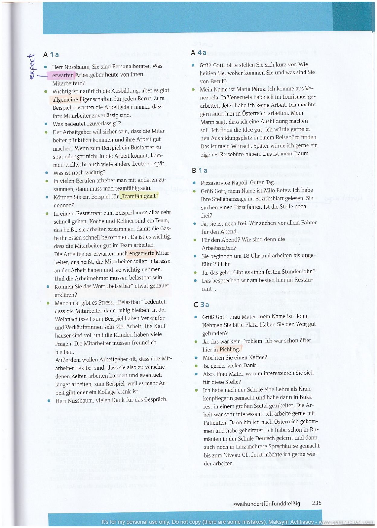 Pluspunkt A2 (Kursbuch) -  page 235