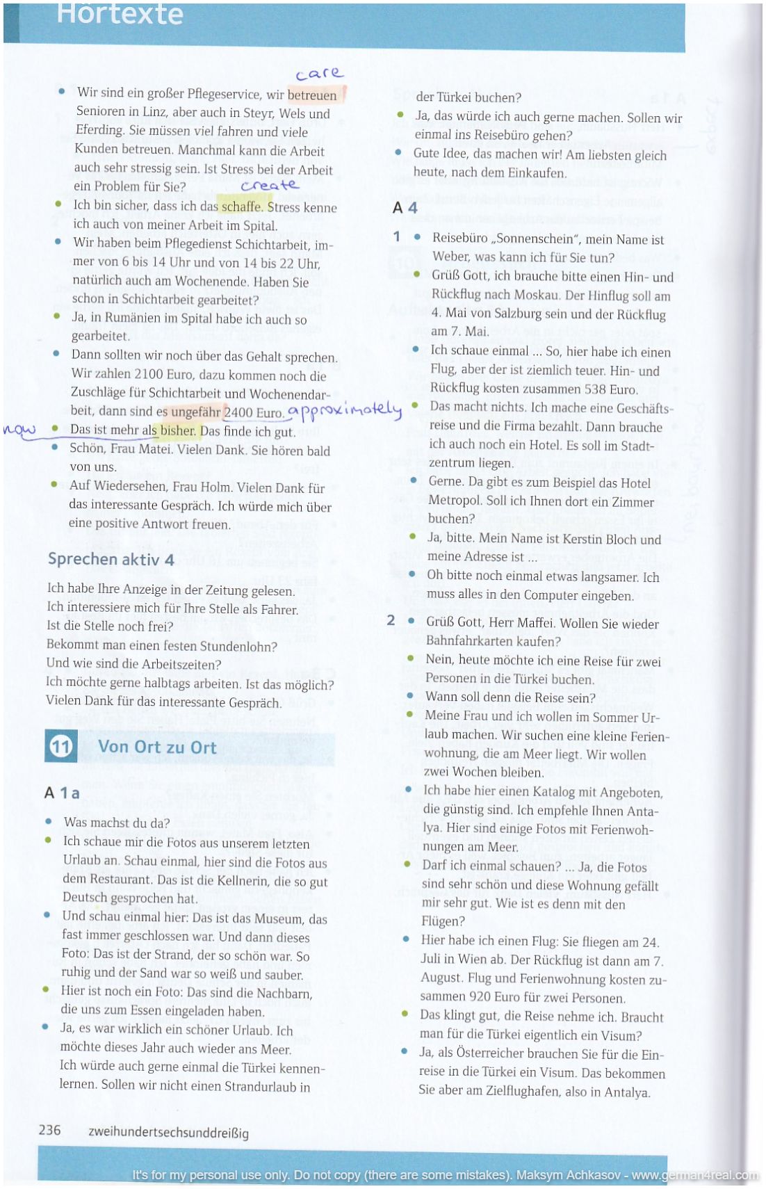 Pluspunkt A2 (Kursbuch) -  page 236