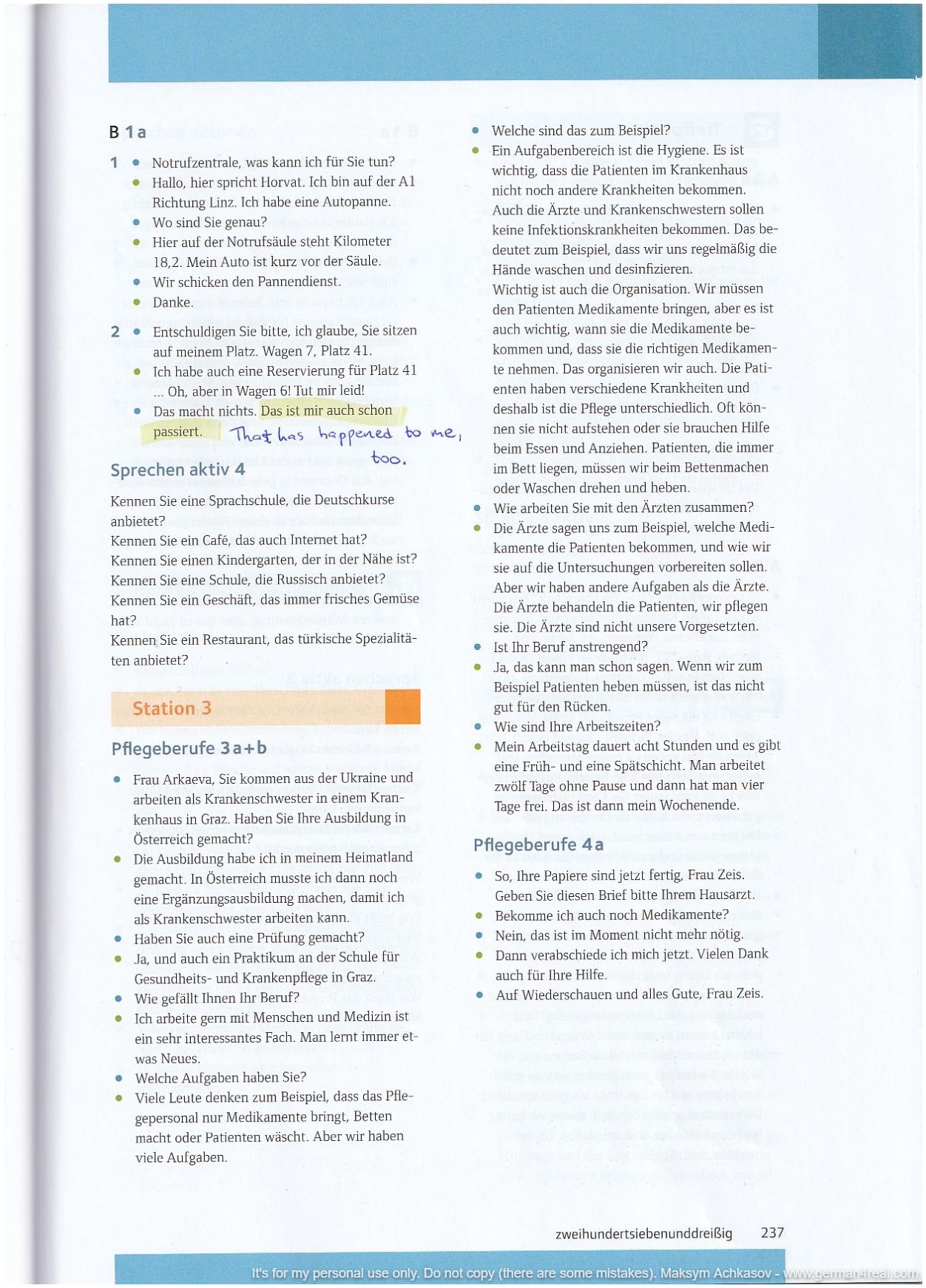 Pluspunkt A2 (Kursbuch) -  page 237