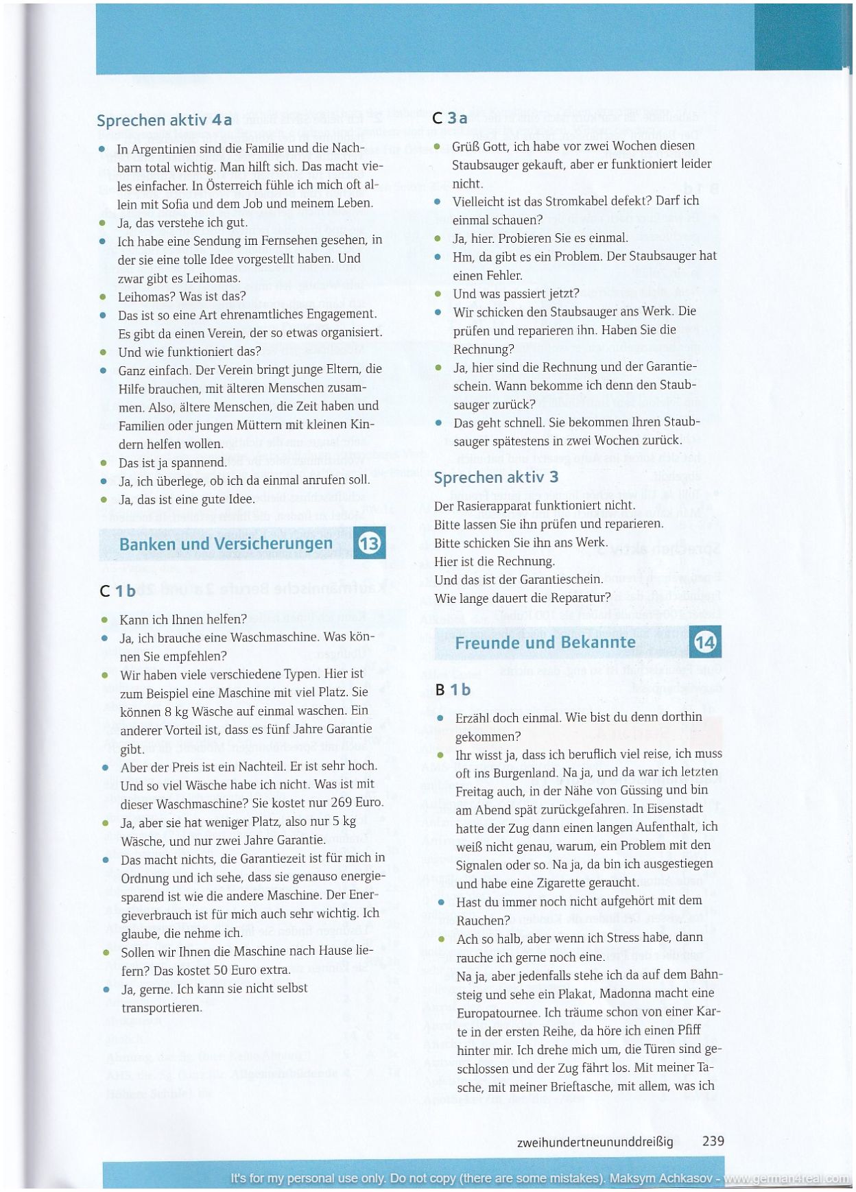 Pluspunkt A2 (Kursbuch) -  page 239