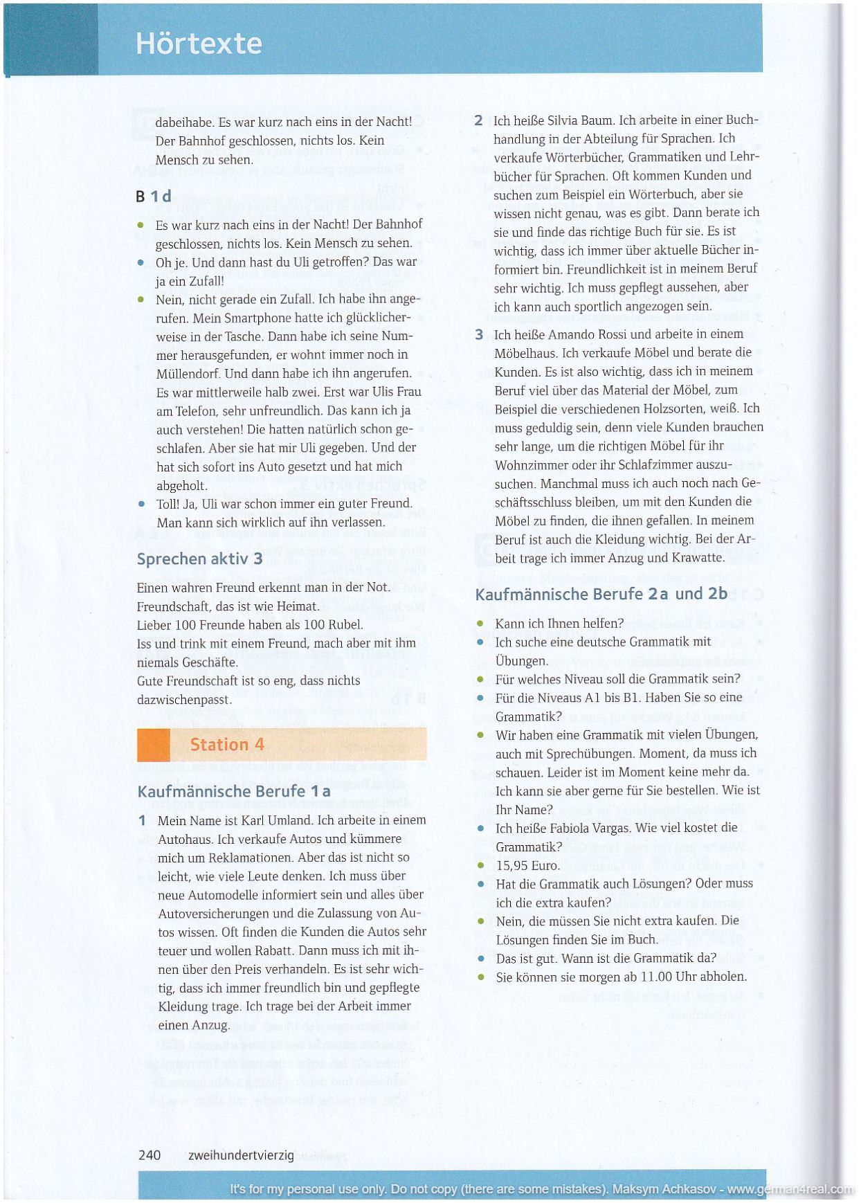 Pluspunkt A2 (Kursbuch) -  page 240